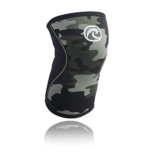 Rehband Kniebandage Neopren 5 mm - Rodillera de voleibol, Camuflaje, L