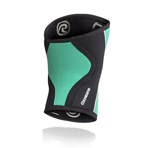 Rehband RX Knee Sleeve Rodillera, Unisex Adulto, 105307, Verde/Negro, Medium