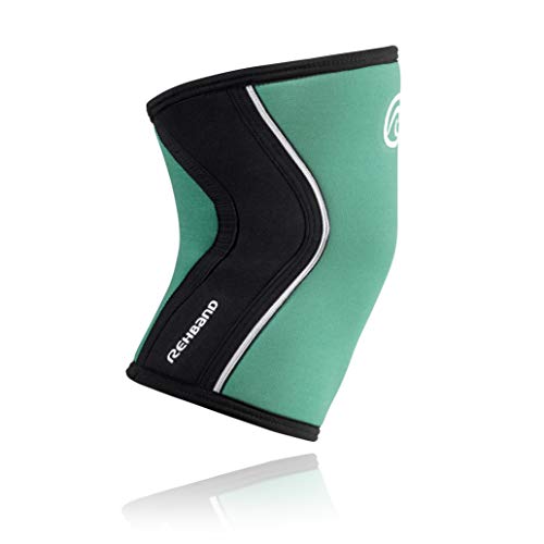 Rehband RX Knee Sleeve Rodillera, Unisex Adulto, 105307, Verde/Negro, Medium