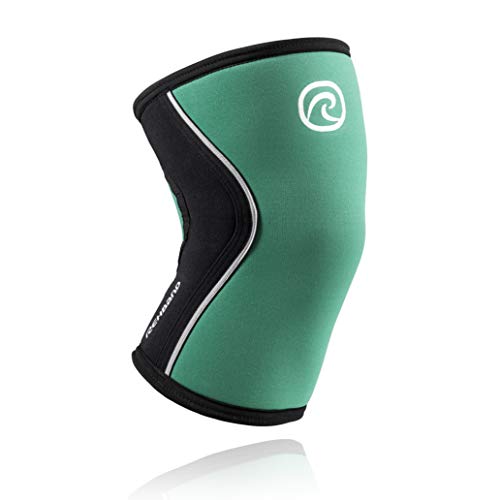 Rehband RX Knee Sleeve Rodillera, Unisex Adulto, 105307, Verde/Negro, Medium