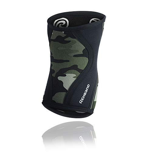 Rehband RX - Rodillera (5 mm), Unisex Adulto, 105317, Camoflage, Extra-Large