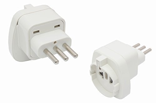 Reisestecker24 – Adaptador de/EU para chile Islas Kana rische tipo L con protección de contacto