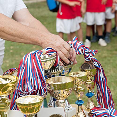 Relaxdays Medallas Doradas para niños, Set de 12, Antorcha, Colgante, Premio para ganadores, 5 cm Ø, Plástico