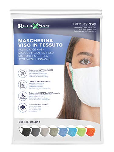 Relaxsan - Set 3 [Verde Fluo] Bandas filtrantes Rostro Boca Nariz Lavables Reutilizables absorbentes Tejido bacteriostático