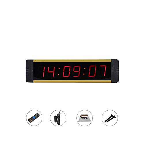 Reloj Digital de Pared y Mesa Led LED Intervalo Temporizador Cuenta Temporizador de entrenamiento Gimnasio Boxeo Cronómetro Led Reloj de pared for Fitness Digital Led temporizador de cuenta atrás Cron