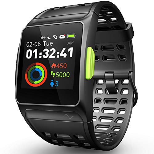 Reloj Inteligente Rastreador de Ejercicios, GPS Reloj Deportivo ECG/Fatiga/Dormir/Monitor de Ritmo Cardíaco IP68 Smart Watch, Notificaciones de Mensajes Pantalla Táctil Reloj para Android iOS