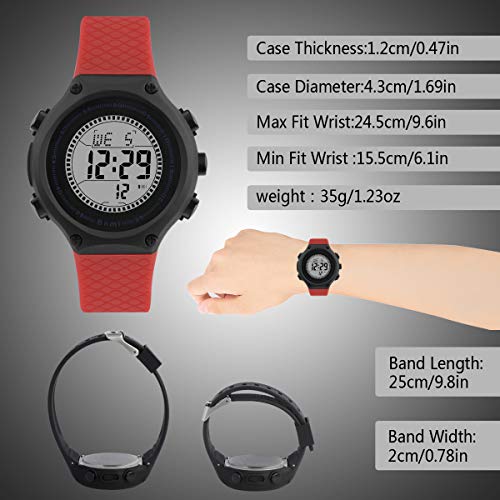 Reloj Niños Digital,Reloj Adolescente Impermeable con Deporte Digital al aire Libre con Reloj Despertador / Cronómetro / EL Relojes de pulsera Ligeros para Adolescentes Niños