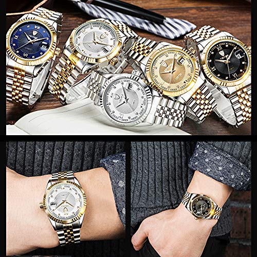 Relojes automáticos de Moda para Hombre Relojes mecánicos Luminosos Reloj de Hombre Esqueleto con Esfera Dorada Relojes de Pulsera para Hombres de Negocios