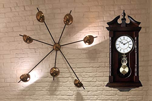 Relojes de pared: Reloj de pared del abuelo con carillón, de madera. Reloj de péndulo tradicional de madera. Ideal como regalo de cumpleaños o de inauguración de la casa. De Vmarketingsite - El reloj de pared suena cada hora con la melodía Westminster.