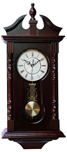 Relojes de pared: Reloj de pared del abuelo con carillón, de madera. Reloj de péndulo tradicional de madera. Ideal como regalo de cumpleaños o de inauguración de la casa. De Vmarketingsite - El reloj de pared suena cada hora con la melodía Westminster.