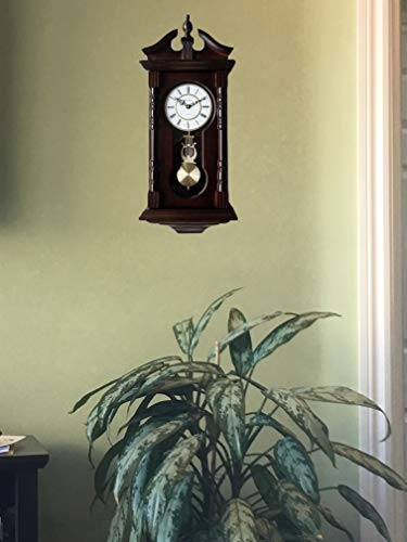 Relojes de pared: Reloj de pared del abuelo con carillón, de madera. Reloj de péndulo tradicional de madera. Ideal como regalo de cumpleaños o de inauguración de la casa. De Vmarketingsite - El reloj de pared suena cada hora con la melodía Westminster.