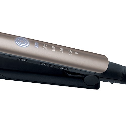 Remington S8590 Keratin Therapy Pro - Plancha de Pelo Profesional, Cerámica, Digital, Keratina, Aceite Almendras, Color Bronce