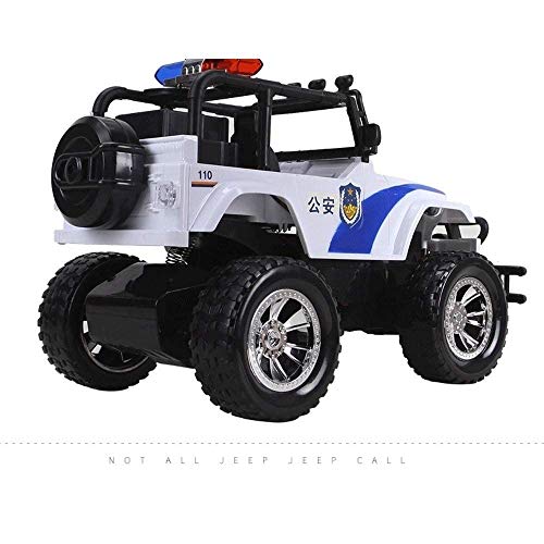 Remoto Monster Truck Control de Policía 2.4Ghz del coche del control de radio con la Policía Luces 01:12 RC Coches campo a través militar Camión Rock Crawler Buggy for los niños de juguete de regalo d