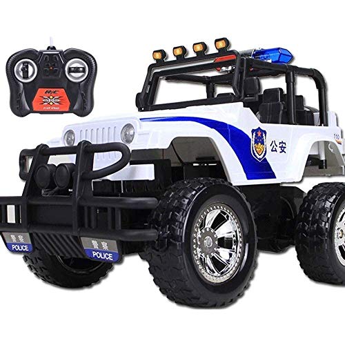 Remoto Monster Truck Control de Policía 2.4Ghz del coche del control de radio con la Policía Luces 01:12 RC Coches campo a través militar Camión Rock Crawler Buggy for los niños de juguete de regalo d