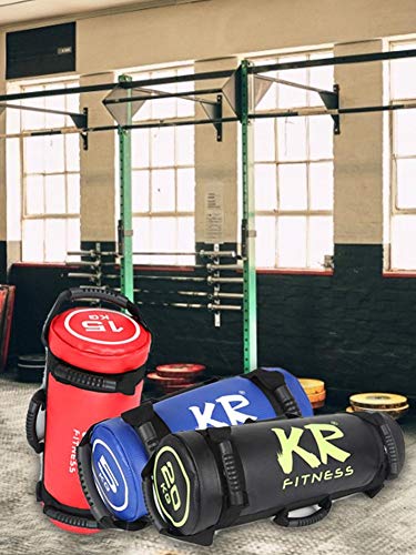 Renoble Sandbag - 5kg 10kg 15kg 20 Kg Saco De Arena Fitness - Power Bag con 6 Asas Y Cremallera para Levantamiento De Pesas, Levantamiento De Pesas, Ejercicio, Carrera (1pcs/Color Al Azar) Stylish