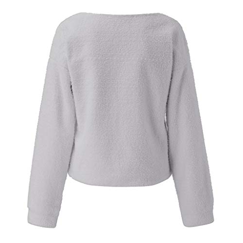 ReooLy Pull-Over, Sudadera con Capucha Holgada para Mujer, Cuello Redondo, Estampado de Girasol, Manga Larga(Gris，L)