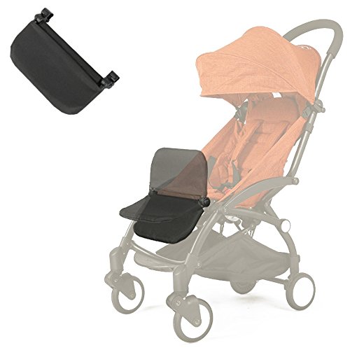 Reposapiés para carrito de bebé, extensión para piernas, accesorio para cochecito de bebé, tabla plegable y ligera de 6.5 pulgadas, de color negro
