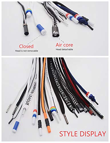 RETON 20 piezas cordones de repuesto, cuerda de cordón de algodón con 3 piezas de fácil flexible Threader Kit de herramientas para pantalones sudadera con capucha Scrubs chaquetas pantalones cortos