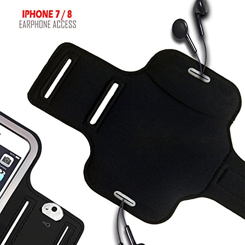 RevereSport Brazalete compatible iPhone 7 / 8 Plus. Armband Deportivo para Teléfono Móvil de Correr, Fitness, Entrenamientos de Gimnasia y Deportes al Aire Libre