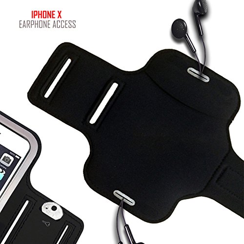 RevereSport Brazalete Compatible iPhone X/XS. Armband Deportivo para Teléfono Móvil de Correr, Fitness, Entrenamientos de Gimnasia y Deportes al Aire Libre.