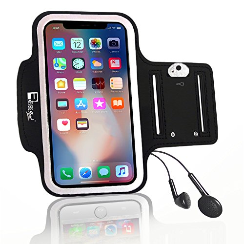 RevereSport Brazalete Deportivo iPhone 11. Antideslizante contra Sudor Armband para Correr, Fitness. Gimnasio, Ciclismo. Teléfono Funda de Ejercicio