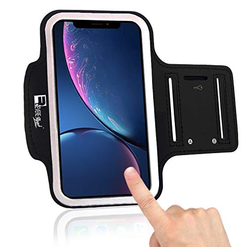 RevereSport Brazalete Deportivo iPhone XR. Antideslizante contra Sudor Armband para Correr, Fitness. Gimnasio, Ciclismo. Teléfono Funda de Ejercicio