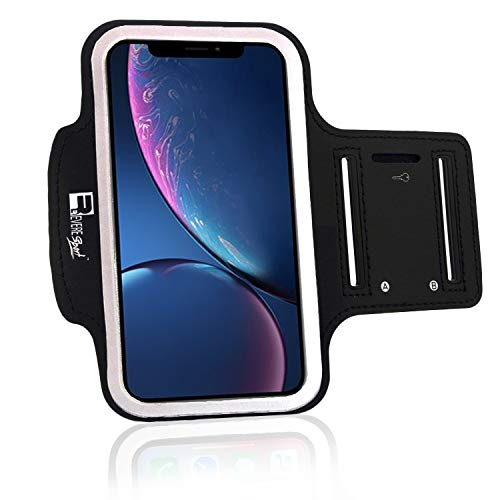 RevereSport Brazalete Deportivo iPhone XR. Antideslizante contra Sudor Armband para Correr, Fitness. Gimnasio, Ciclismo. Teléfono Funda de Ejercicio