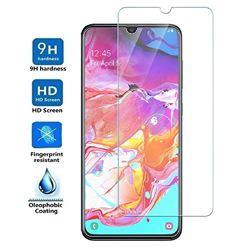 REY - Protector de Pantalla para Samsung Galaxy A70 - A70S, Cristal Vidrio Templado Premium