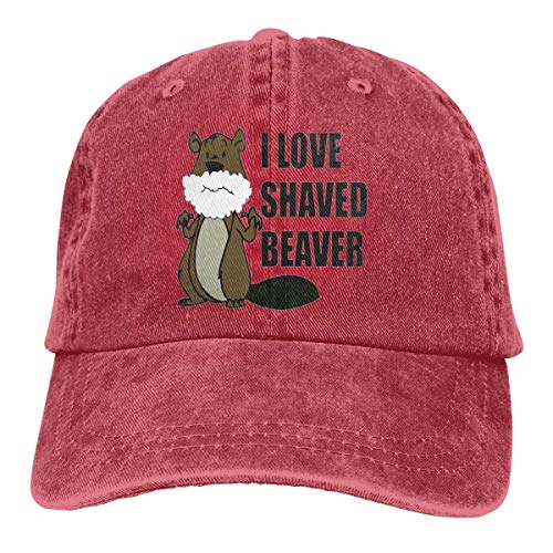 RFTGB Gorras Unisex Accesorios Sombreros Gorras de béisbol Sombreros de Vaquero I Love A-Shaved-Beaver Denim Baseball Cap, Unisex Vintage Dad Hat, Golf Hats, Adjustable Plain Cap