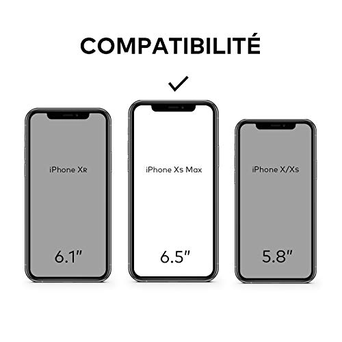 RhinoShield Funda Modular Compatible con [iPhone XS MAX] | Mod NX - Funda Protectora Resistente a Impactos - Compatible con Cargador inalámbrico - Bumper Blanco con Placa Trasera Transparente