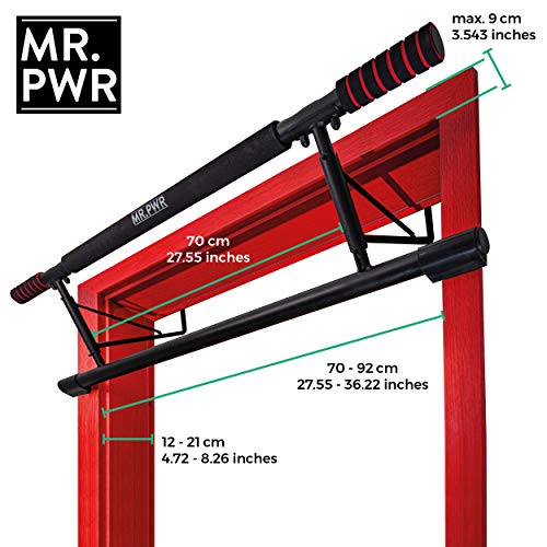 riijk Barra Dominadas para Puerta Sin Fijación | Barra de Tracción Sin Tornillos para Marco de Puerta | Barra de Tracción Profesional | Pull Up Bar