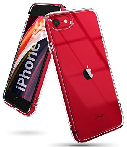 Ringke Fusion Diseñado para Funda Apple iPhone SE 2020, Carcasa iPhone 8 (4.7") Protección Resistente Impactos TPU + PC Funda para iPhone SE 2020, iPhone 8 - Clear