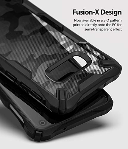 Ringke Fusion X Diseño DDP Compatible con Funda Galaxy S10e Semi-Opaco PC Parte Posterior con TPU Bumper Elegante Proteccion Cover para Galaxy S10e (2019) - Camo Black