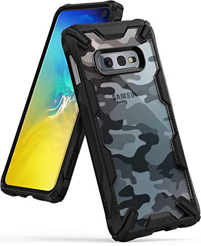 Ringke Fusion X Diseño DDP Compatible con Funda Galaxy S10e Semi-Opaco PC Parte Posterior con TPU Bumper Elegante Proteccion Cover para Galaxy S10e (2019) - Camo Black