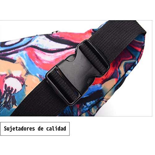 Riñonera Pintada Pintada Tendencia de Moda Bolso de Pecho Multifuncional Bolso de   Cintura Deportivo al Aire Libre 36 * 13 púrpura