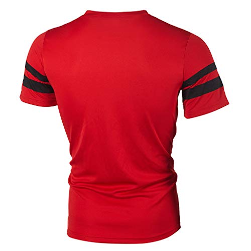 riou Camiseta Deportes Camisetas Hombre Manga Corta Moda Cuello Redondo Deportiva Top Futbol brasileño Impresión de Letras Yoga Slim Fit chándal Blusa Camisa Verano Fitness Ajustado