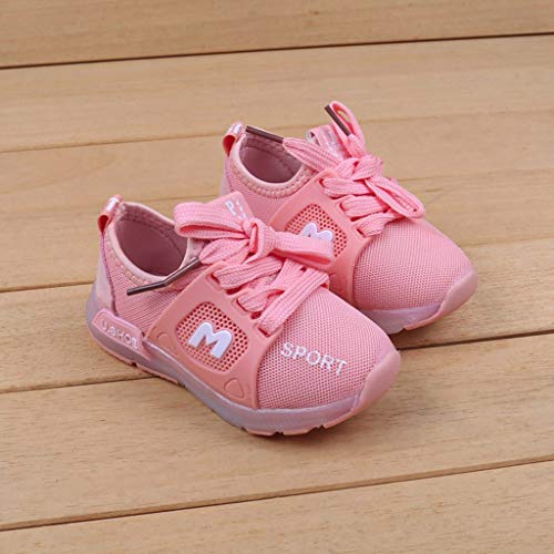 Riou Zapatos LED Niños Niñas 7 Color Zapatillas Deportivas Unisex Zapatillas de Correr Transpirables Antideslizante Zapatillas Ligeras Chicos Chicas Zapatos Calzado