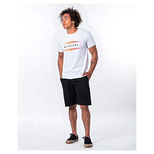 Rip Curl Neon - Camiseta de manga corta, color blanco Blanco blanco óptico XL