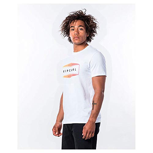 Rip Curl Neon - Camiseta de manga corta, color blanco Blanco blanco óptico XL