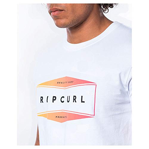 Rip Curl Neon - Camiseta de manga corta, color blanco Blanco blanco óptico XL