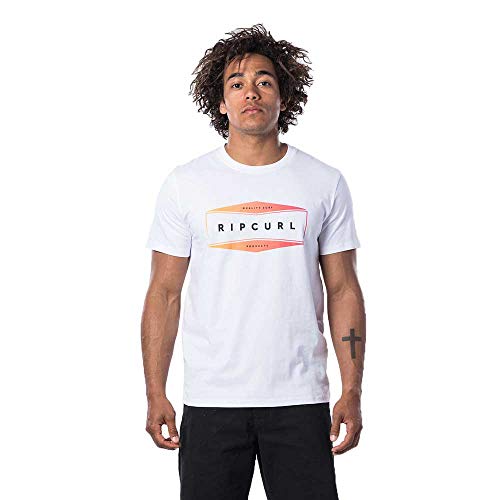 Rip Curl Neon - Camiseta de manga corta, color blanco Blanco blanco óptico XL