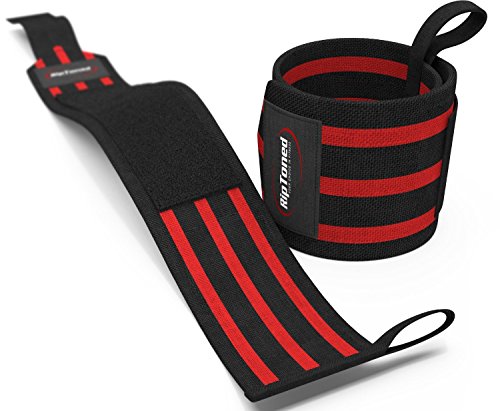 Rip Toned Wrist Wraps by Muñequeras - 18" Professional Grade with Thumb Loops - Wrist Support Braces for Men & Women - Weight Lifting, Crossfit, Powerlifting, Strength Training