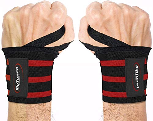 Rip Toned Wrist Wraps by Muñequeras - 18" Professional Grade with Thumb Loops - Wrist Support Braces for Men & Women - Weight Lifting, Crossfit, Powerlifting, Strength Training