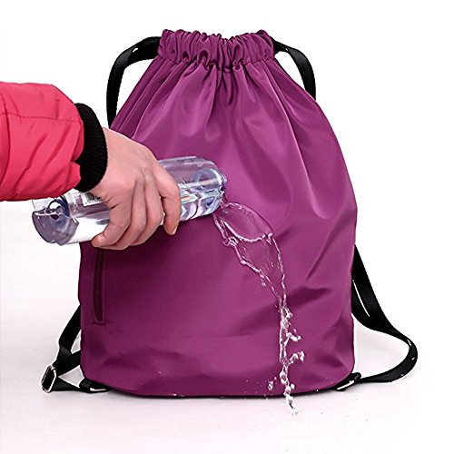 Risefit - Mochila Impermeable Casual de Cuerda,Bolsa Plegable de Tela, Bolsa Casual y de Aptitude,Mujer/Hombre, para Aire Libre, Viajes, Escuela,Gym,Yoga,natación，Camping