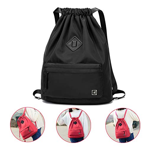 Risefit - Mochila Impermeable Casual de Cuerda,Bolsa Plegable de Tela, Bolsa Casual y de Aptitude,Mujer/Hombre, para Aire Libre, Viajes, Escuela,Gym,Yoga,natación，Camping