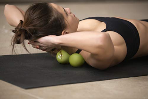 ritfit cacahuete masaje bola de Lacrosse para punto de liberación miofascial, disparador terapia muscular, nudos, Yoga y terapia. Bono sola bola de masaje, Púrpura / púrpura