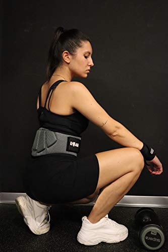 Roar® Cinturón musculación para Entrenamiento de Levantamiento de Peso Crossfit Powerlifting Halterofilia Pesas Gimnasio (Gris, M)