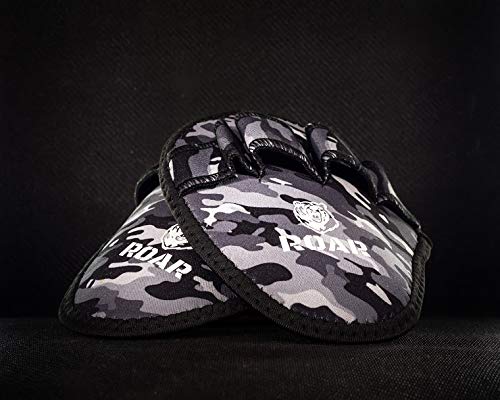 Roar® Guantillas Gimnasio, Grip Pad, Almohadilla Barra Gimnasio, Grip Power Pads, Grip Gym, Grip Gimnasio, Guantes Grip para Gym Hombre Y Mujer Fitness, Calleras Gimnasio, Gloves Gym (Camuflaje)