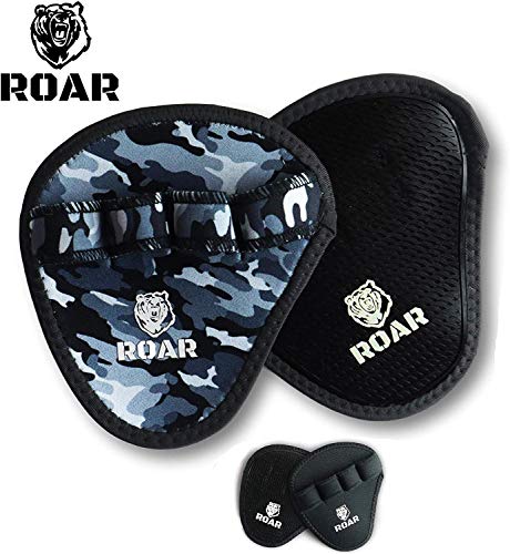 Roar® Guantillas Gimnasio, Grip Pad, Almohadilla Barra Gimnasio, Grip Power Pads, Grip Gym, Grip Gimnasio, Guantes Grip para Gym Hombre Y Mujer Fitness, Calleras Gimnasio, Gloves Gym (Camuflaje)