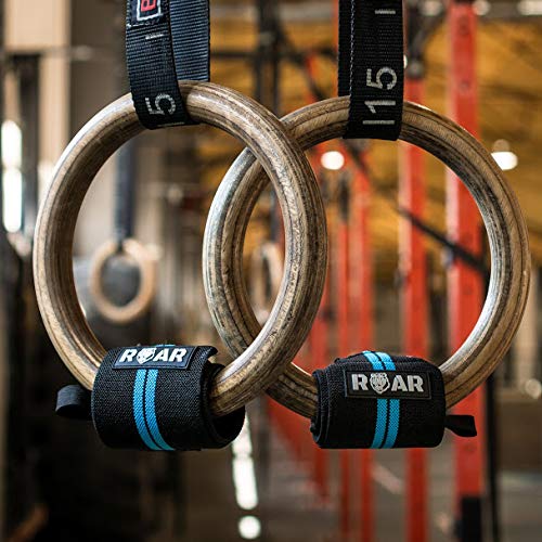 Roar® Muñequeras Deportivas, Muñequeras Crossfit Hombre y Mujer, Muñequeras Gym Hombre, Wrist Wraps, Muñequera Crossfit, Muñequeras Gimnasio, Calistenia, Musculacion, Halterofilia (Morado)